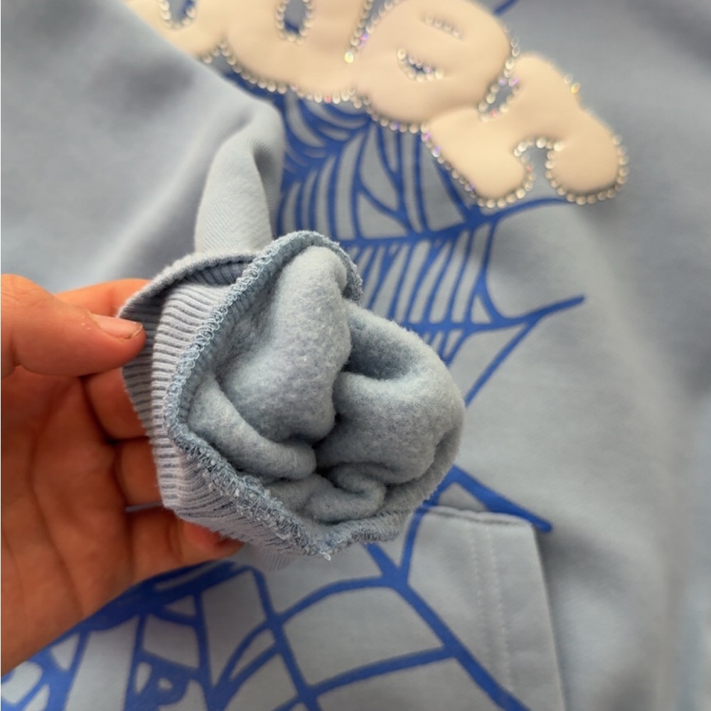 Light Blue Graphic Hoodie